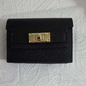 Elegant Black Leather Clutch